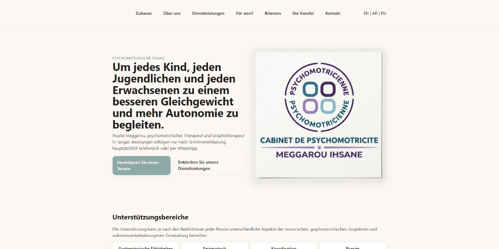 Vorschaubild der Website Cabinet de Psychomotricité